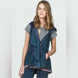 Matilda Jane 435 Compass Zip Hoodie Vest Top Ruffles Detail Girls Size 14 NWT